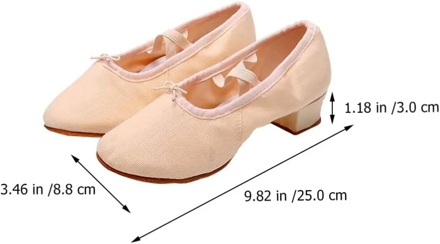 1 Pair Ballet Shoes Sole Ballet Shoe Ballet Dance Shoes Low Heels Dancing Shoes Dance Practice Shoes Sole Dancing Shoes Adult Yoga Shoes Apricot