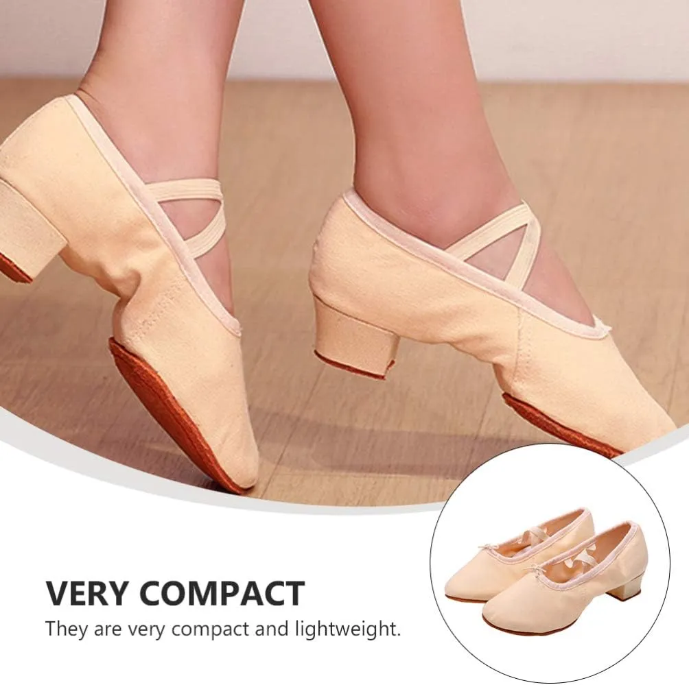 1 Pair Ballet Shoes Sole Ballet Shoe Ballet Dance Shoes Low Heels Dancing Shoes Dance Practice Shoes Sole Dancing Shoes Adult Yoga Shoes Apricot