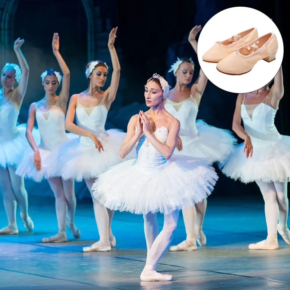 1 Pair Ballet Shoes Sole Ballet Shoe Ballet Dance Shoes Low Heels Dancing Shoes Dance Practice Shoes Sole Dancing Shoes Adult Yoga Shoes Apricot
