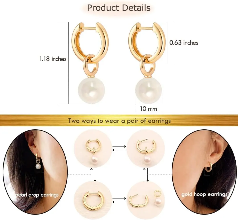 18K Gold Plated Chunky Hoop Earrings Simple Thick Huggie Earrings for Women Elegant Minimalist Jewelry