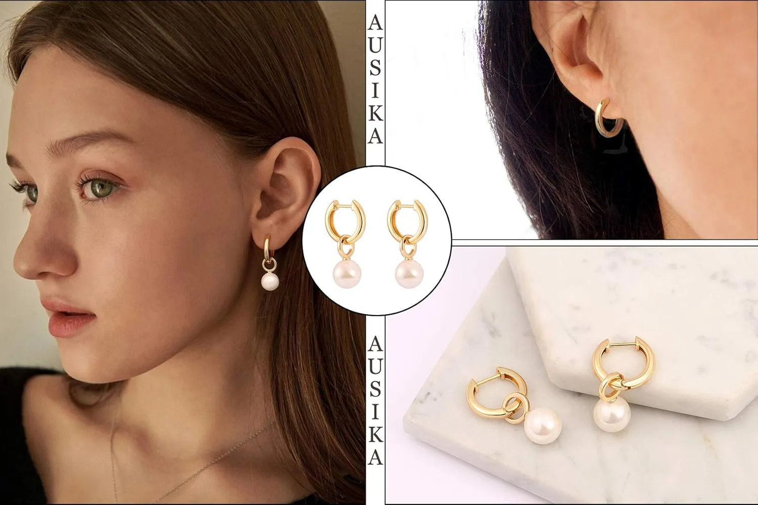 18K Gold Plated Chunky Hoop Earrings Simple Thick Huggie Earrings for Women Elegant Minimalist Jewelry