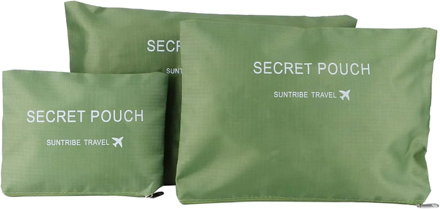6 Set Travel Storage Bags, Multifunctional Travel Luggage Organizer Clothing Sorting Packages Travel Packing Pouches Packing Cubes (Green)