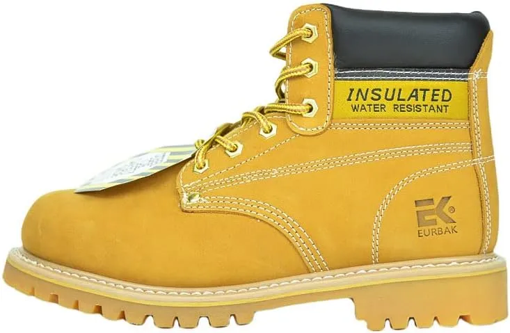 6'' WHEAT MEN'S NUBUCK STEEL TOE WORK BOOTS/CONSTRUCTION BOOTS