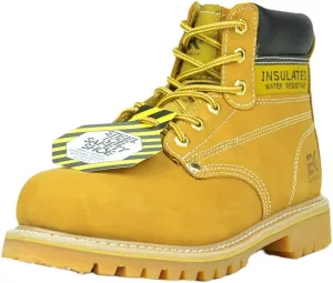 6'' WHEAT MEN'S NUBUCK STEEL TOE WORK BOOTS/CONSTRUCTION BOOTS
