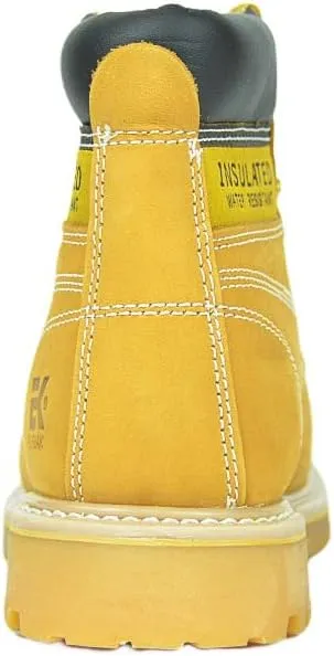 6'' WHEAT MEN'S NUBUCK STEEL TOE WORK BOOTS/CONSTRUCTION BOOTS