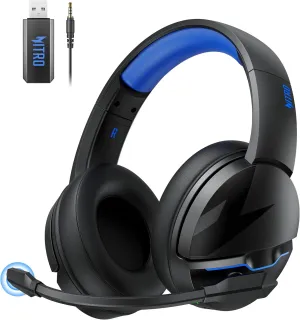 acer 2.4GHz Flex Wireless Gaming Headset | Non-Stop 100H Battery | Dynamic 50mm Drivers | Clear Voice Mic | Bluetooth5.3, 3.5mm | Gaming Headphones for PC, Meeting, Music, PS4 Headset& PS5 Headset