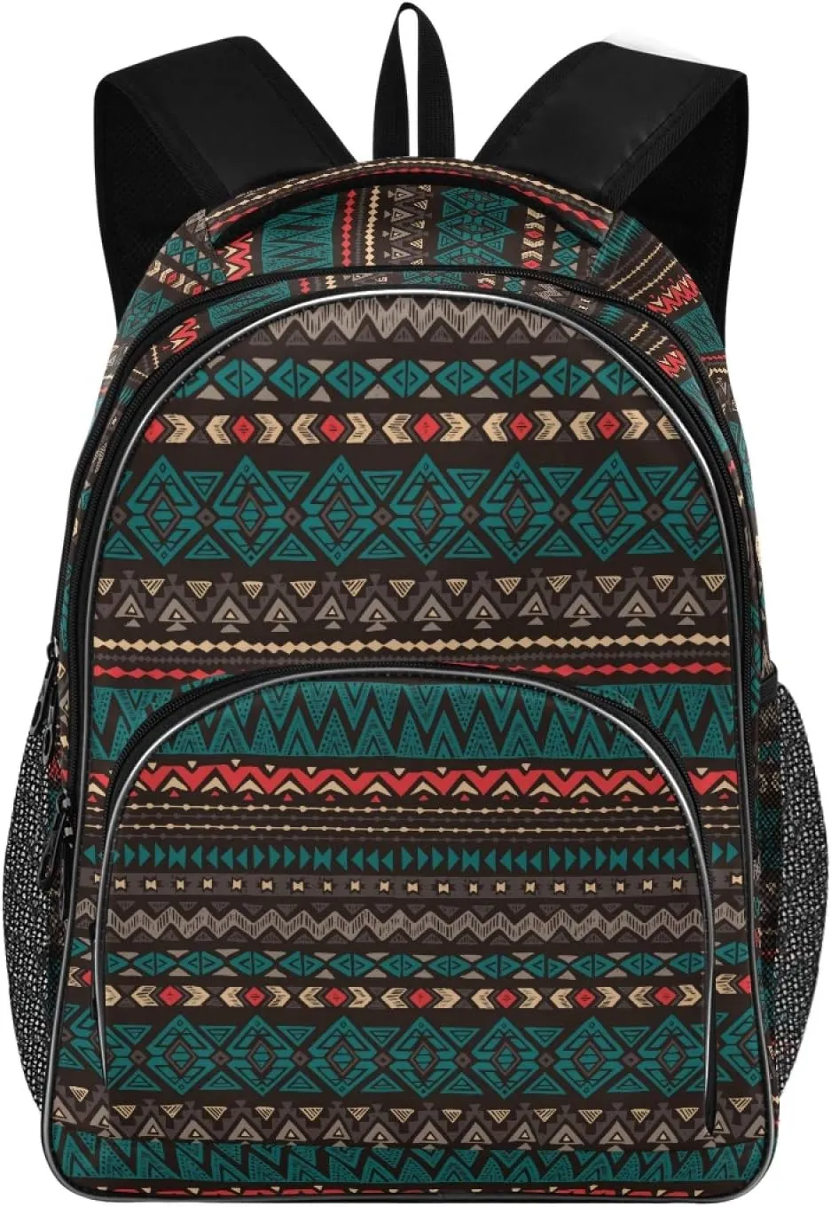 ALAZA Dark Color Ethnic Aztec Abstract Geometric Print Backpack Daypack Laptop Work Travel College Bag for Men Women Fits 15.6 Inch Laptop
