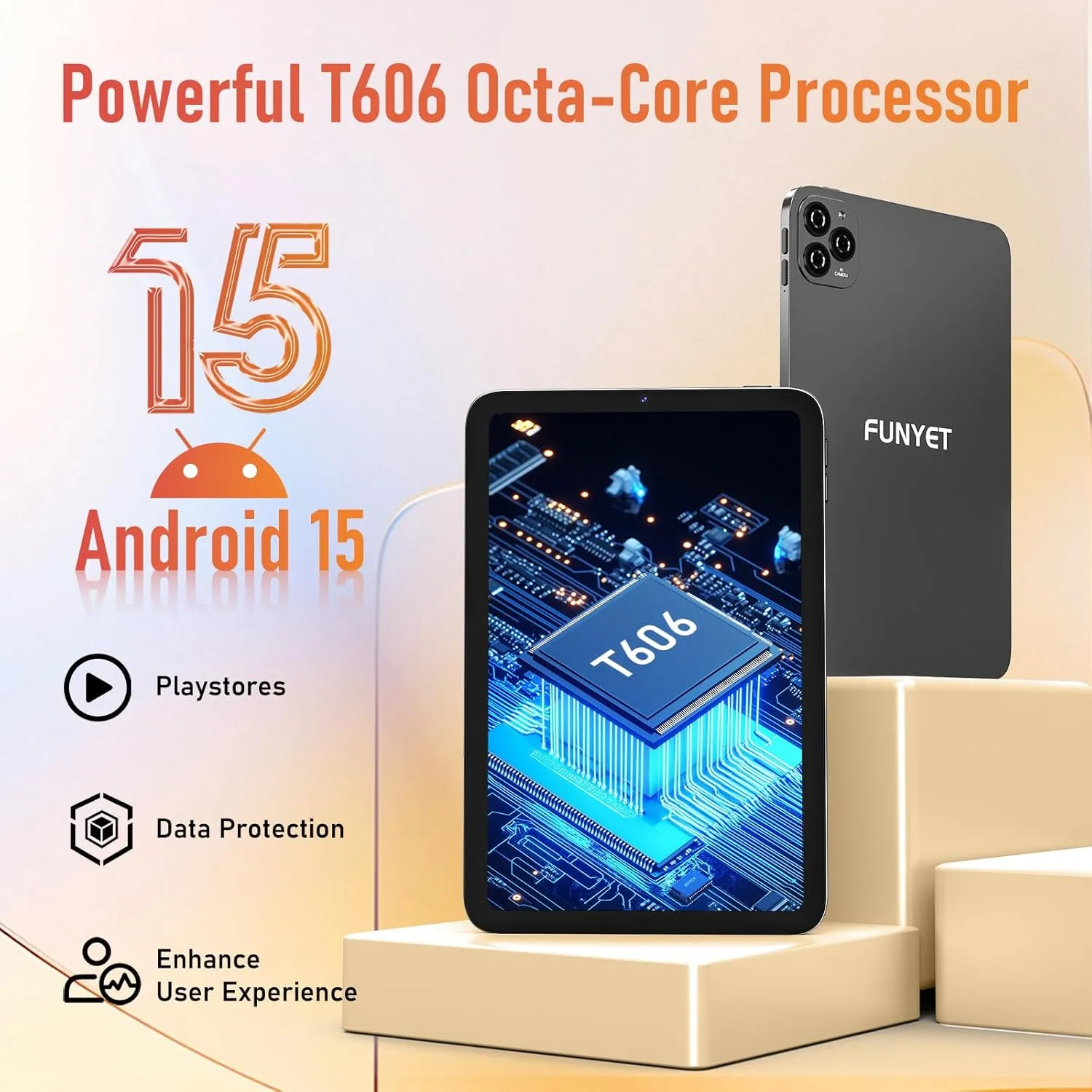 Android Tablet,10 inch Tablets 2025,8GB (4 4) RAM 128GB Storage (Expandable),Octa-Core Processor,HD Display,Dual Cameras,6000mAh Battery,GPS, Wi-Fi 5,Bluetooth 5.0,Incell Screen,Metal Shell