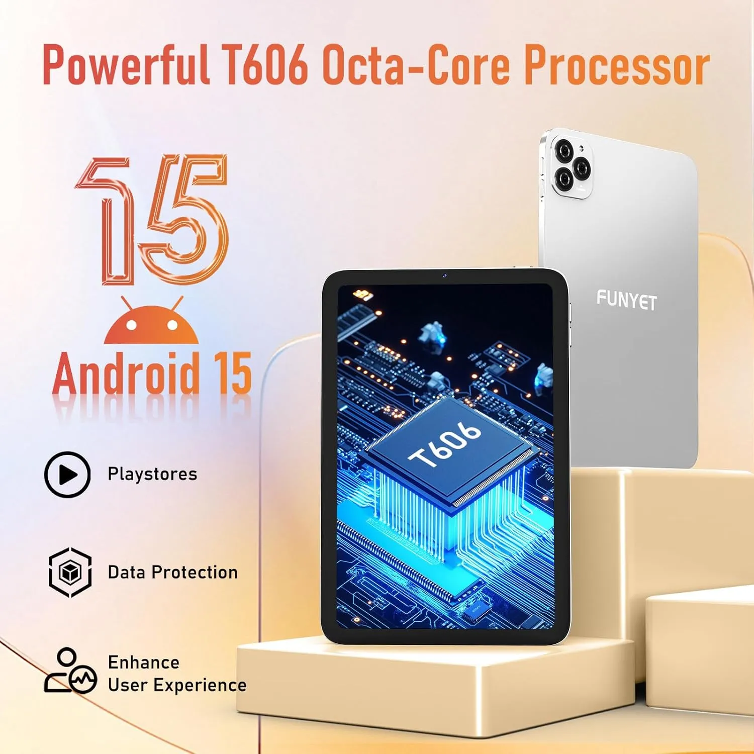 Android Tablet,10 inch Tablets 2025,8GB (4 4) RAM 128GB Storage (Expandable),Octa-Core Processor,HD Display,Dual Cameras,6000mAh Battery,GPS, Wi-Fi 5,Bluetooth 5.0,Incell Screen,Metal Shell