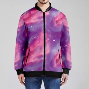 Animal Ancestors 7 Aurora Gases Pink and Purple Zippered Collared Lightweight Jacket