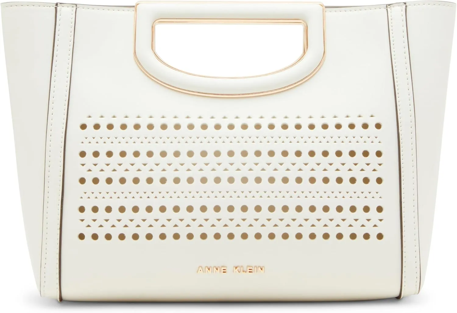 Anne Klein Perforated Cut Out Handle Satchel