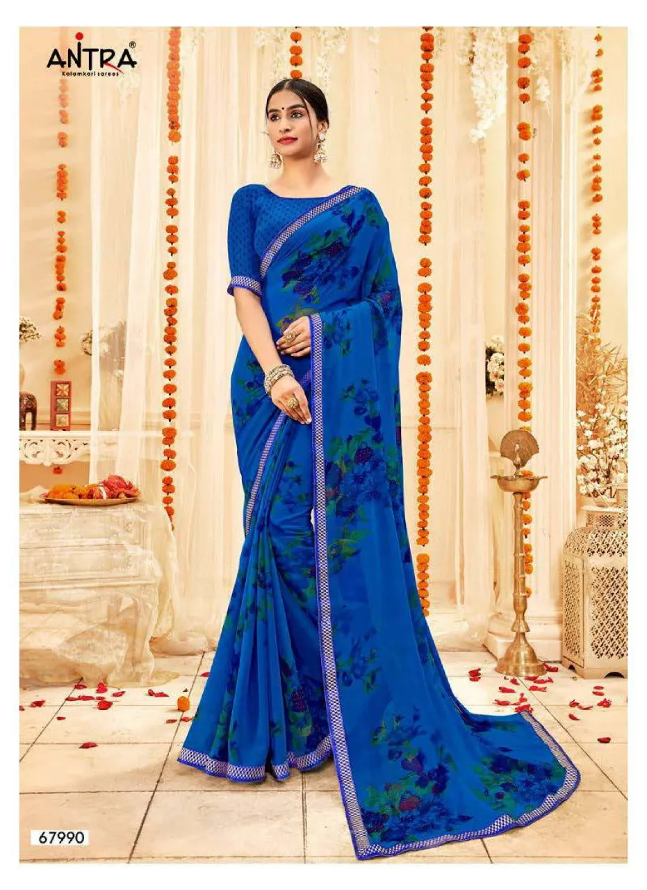 Antra Anokhi Gram Chiffon Printed Saree Casual Wear Collection