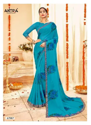 Antra Anokhi Gram Chiffon Printed Saree Casual Wear Collection