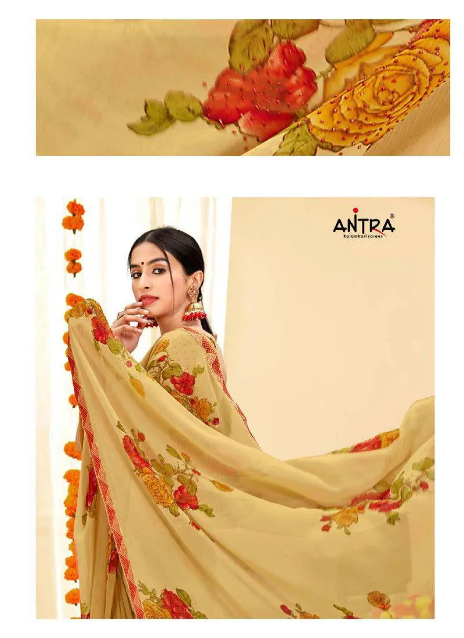 Antra Anokhi Gram Chiffon Printed Saree Casual Wear Collection