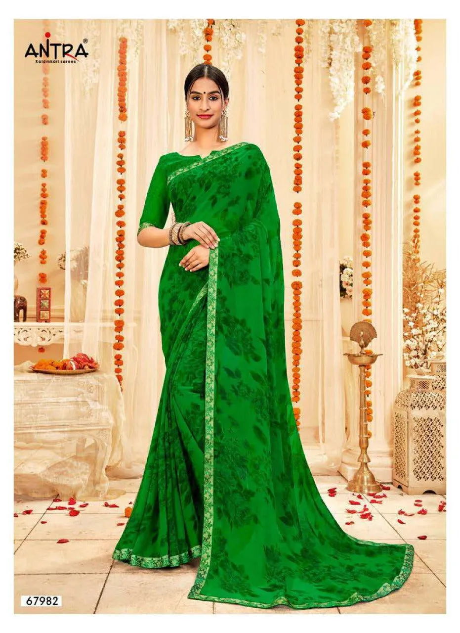 Antra Anokhi Gram Chiffon Printed Saree Casual Wear Collection