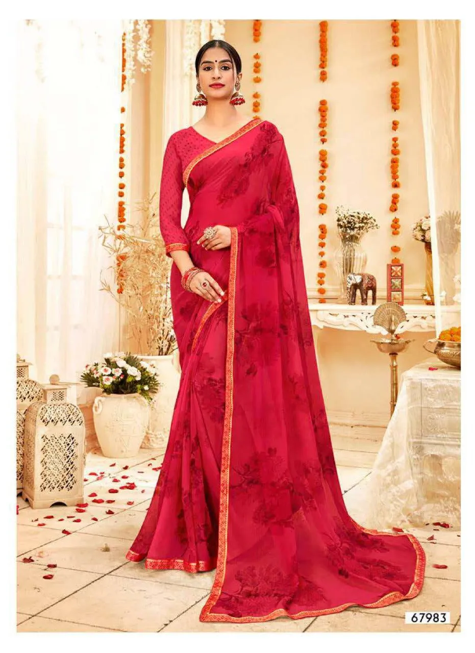 Antra Anokhi Gram Chiffon Printed Saree Casual Wear Collection