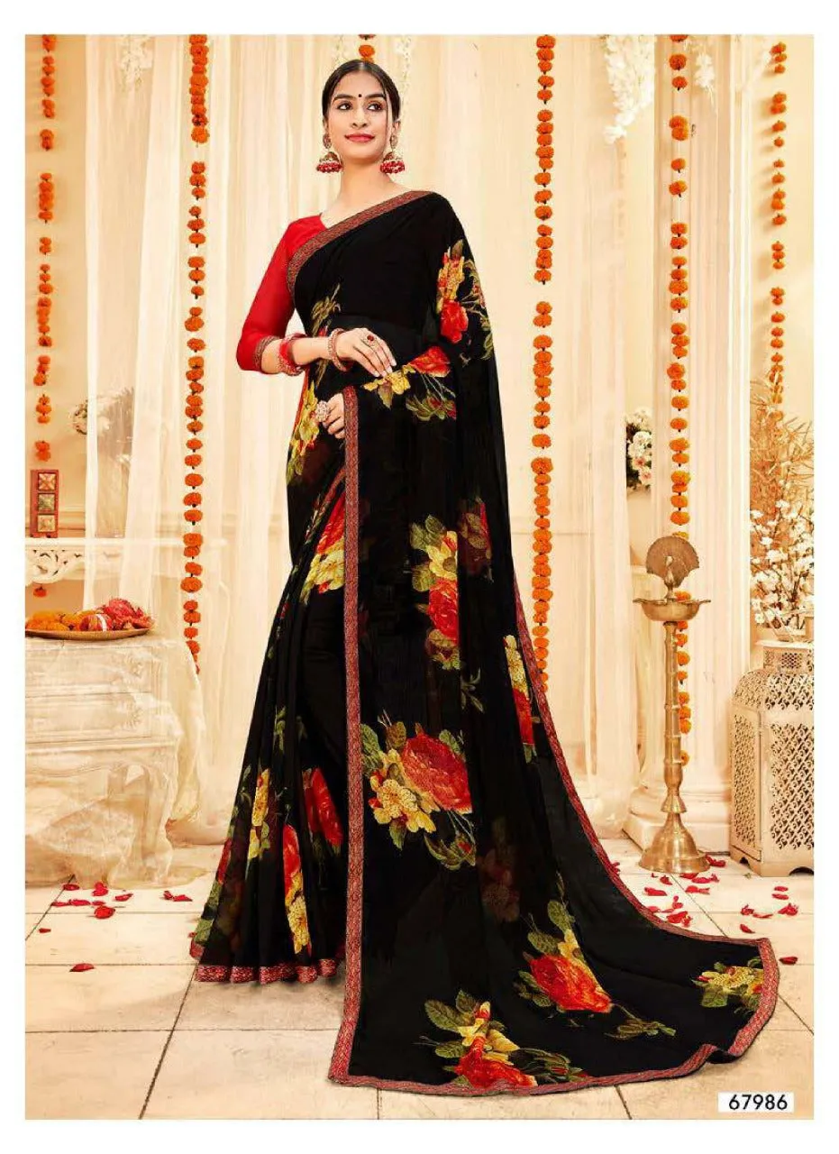 Antra Anokhi Gram Chiffon Printed Saree Casual Wear Collection