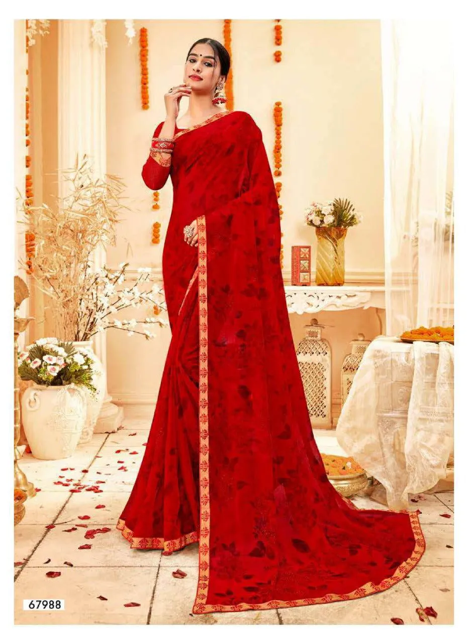Antra Anokhi Gram Chiffon Printed Saree Casual Wear Collection