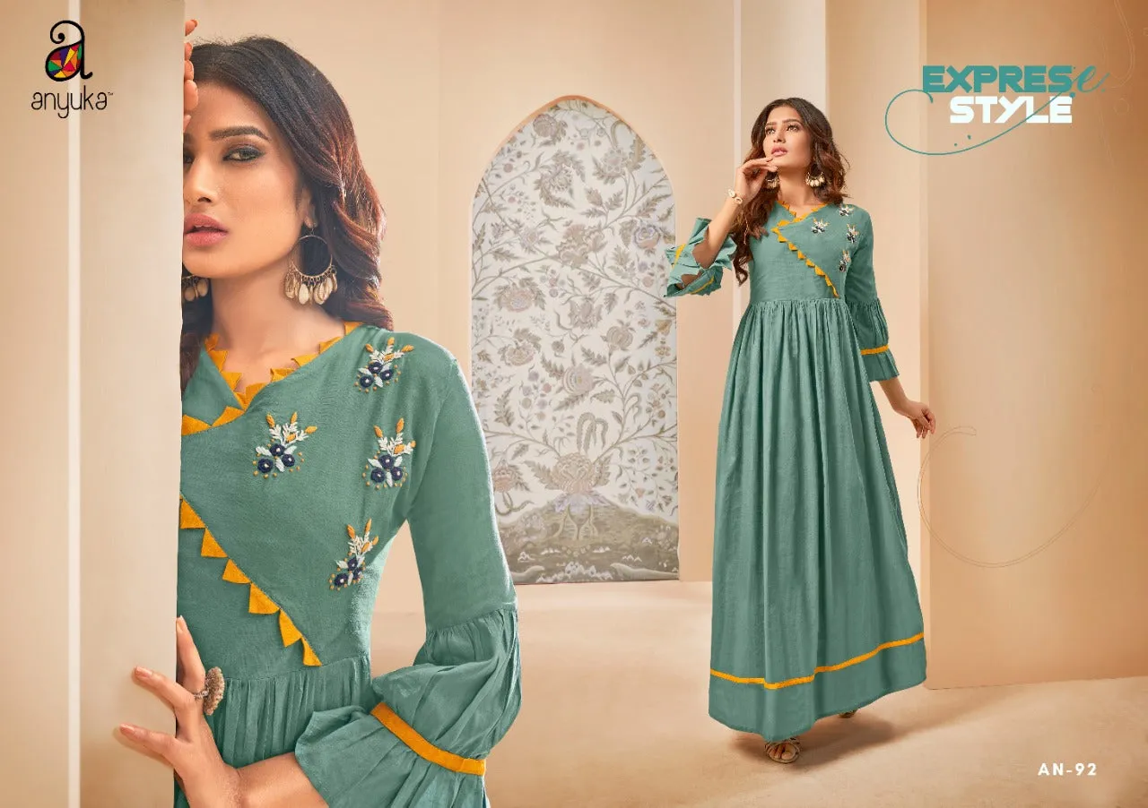 Anyuka Launched Blush Mal Cotton Casual Wear Kurtis Collection