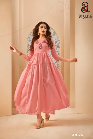 Anyuka Launched Blush Mal Cotton Casual Wear Kurtis Collection