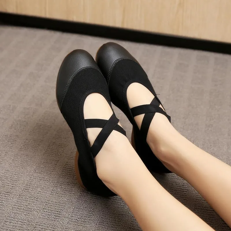 AOQUNFS Womens Latin Dance Shoes Close Toe Ballroom Dance Practice Shoes