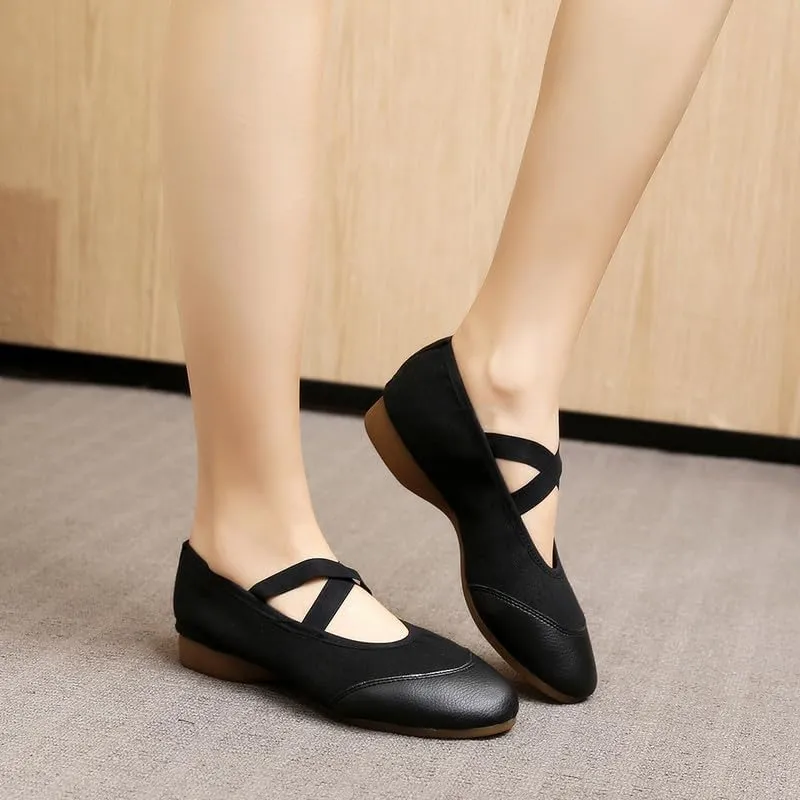 AOQUNFS Womens Latin Dance Shoes Close Toe Ballroom Dance Practice Shoes