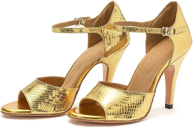 AOQUNFS Women's Latin Dance Shoes Open Toe Ballroom Salsa Tango Dance Performance Shoes