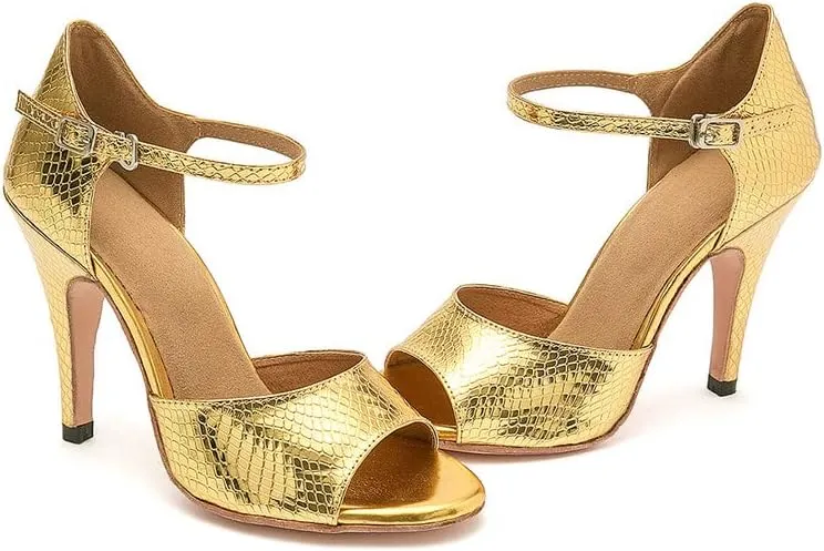 AOQUNFS Women's Latin Dance Shoes Open Toe Ballroom Salsa Tango Dance Performance Shoes