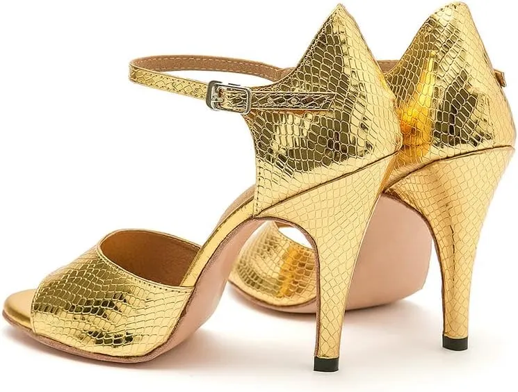 AOQUNFS Women's Latin Dance Shoes Open Toe Ballroom Salsa Tango Dance Performance Shoes