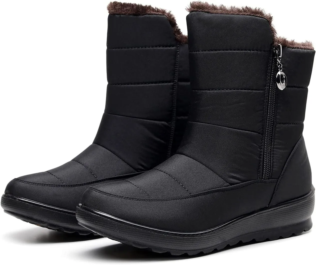 Arch Support Winter Boot Shoes Boots Women's Winter Non slip Velvet Flat bottomed Warm Snow Sequin Snow Boots for Women