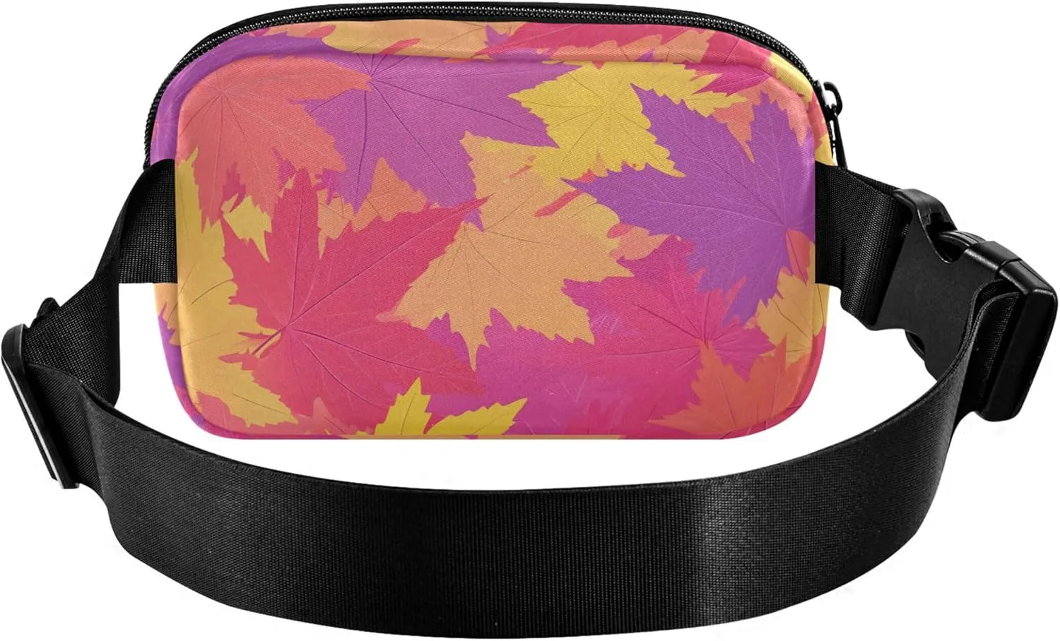 Autumn Maple Leaves Orange Fanny Pack for Women Hip Pouch Belt Bag Waterproof Hiking Waist Pouches for Men