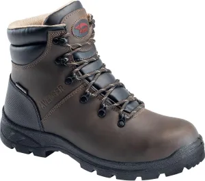 Avenger Mens Brown Leather Steel Toe Builder 6in WP Work Boots 10.5 W