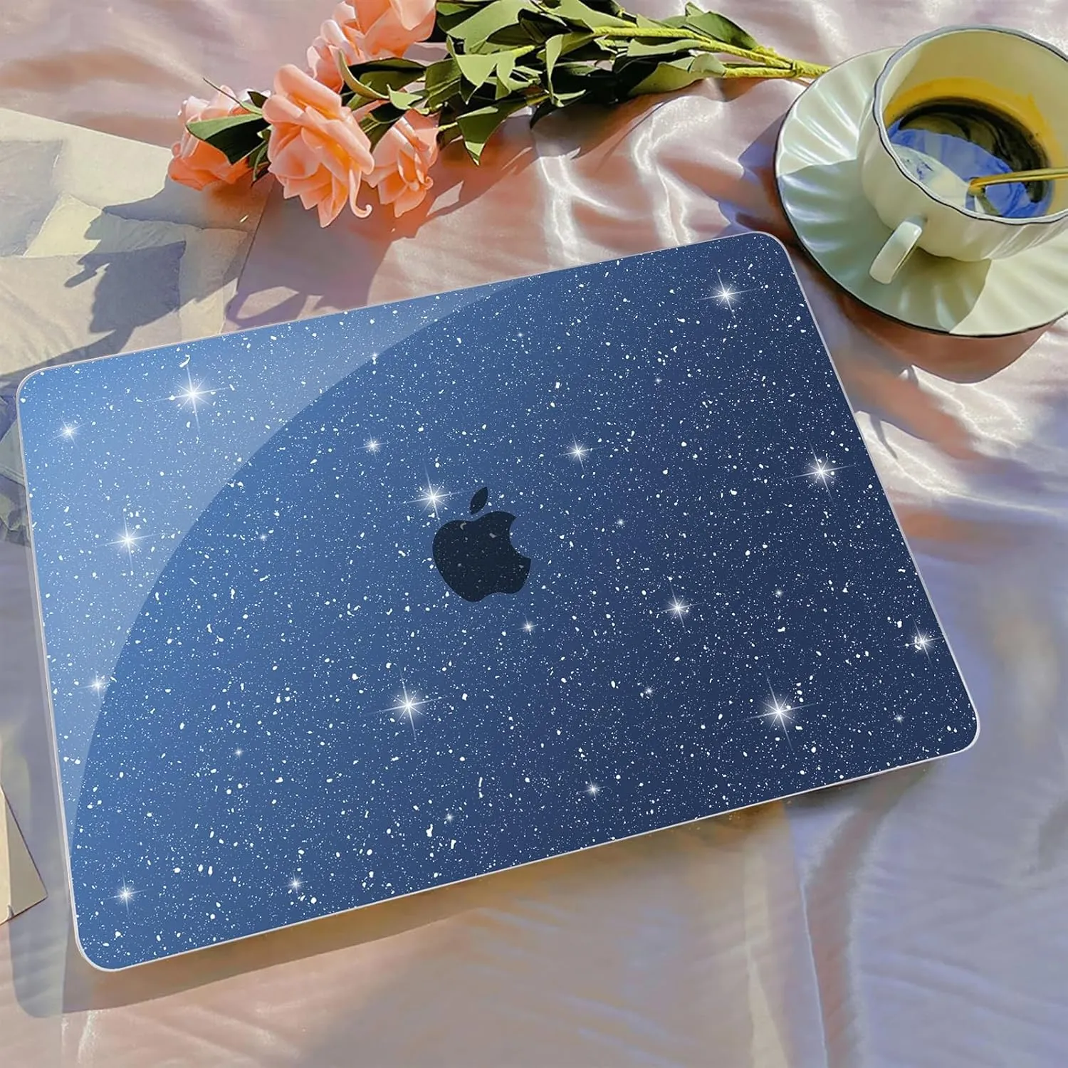 B BELK Compatible with MacBook Air 13 inch Case 2025 2024 2023 2022 M4 M3 M2 A3240 A3113 A2681, Plastic Hard Shell Case   Keyboard Cover   Screen Protector for MacBook Air 13.6 inch, Sparkly Midnight