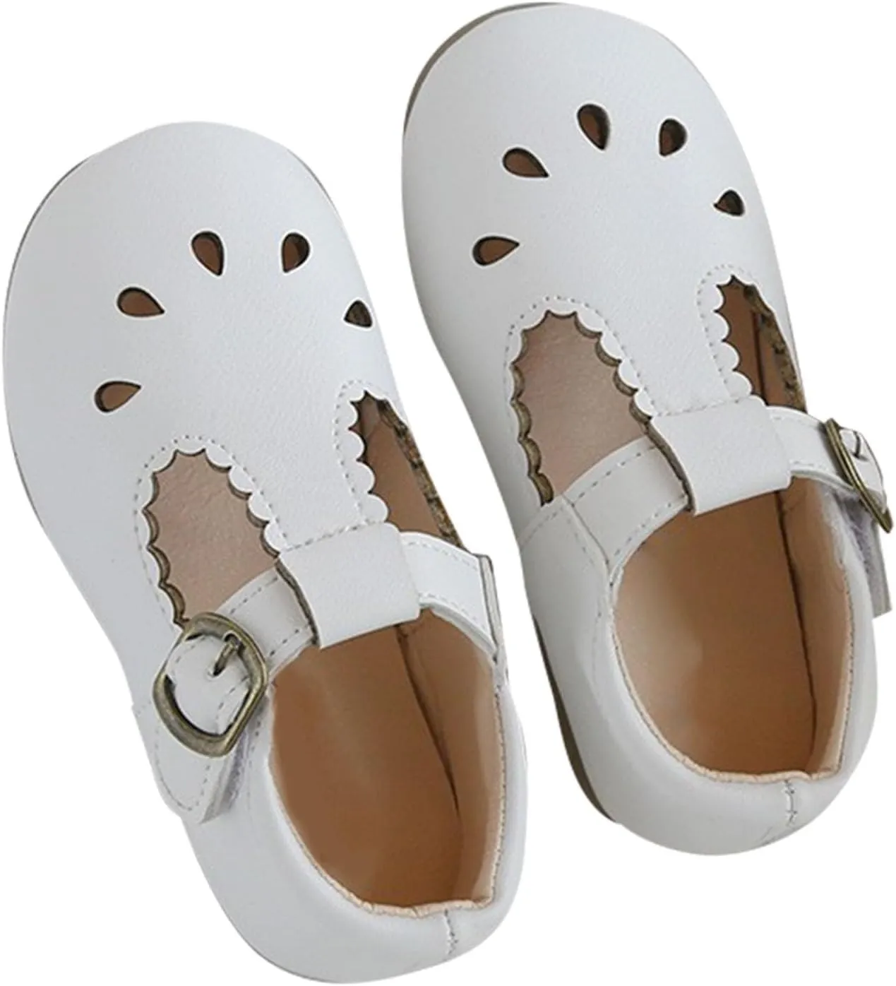Baby Infant Mary Jane Dress Ballet Flats Toddler Girl Flower Closed Toe School Oxfor?? Party Shoes with Ankle Buckle