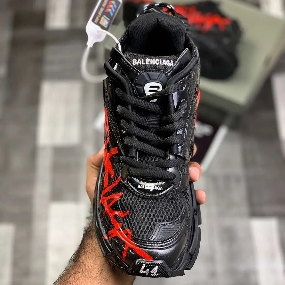 Ballenciiaga Runner Graffiitti (Black Redd)Top Premium Batch