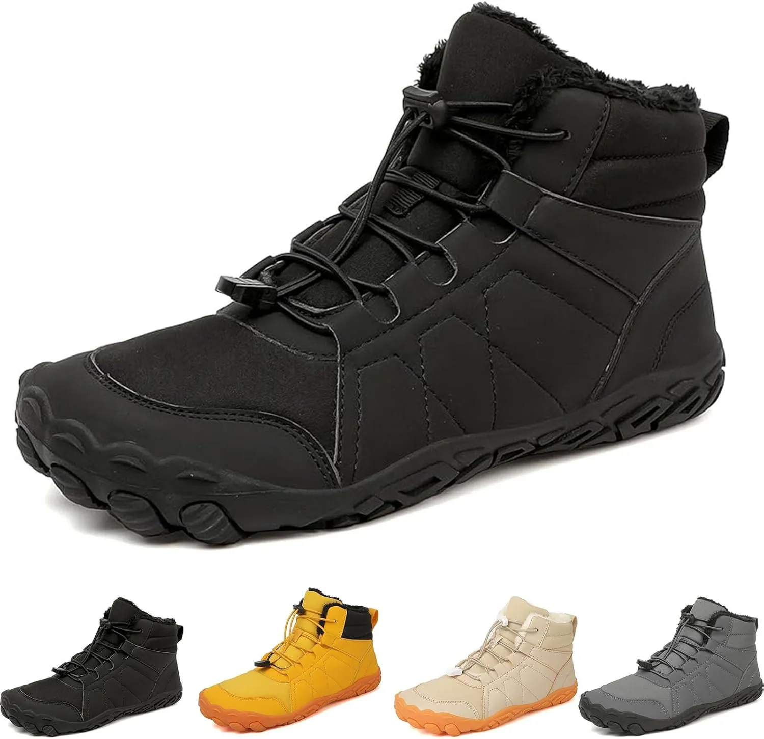 Barefoot Shoes Winter Hike Footwear Womens Mens Grounding Shoes With Copper Wide Toe Box Non-Slip Trail Running