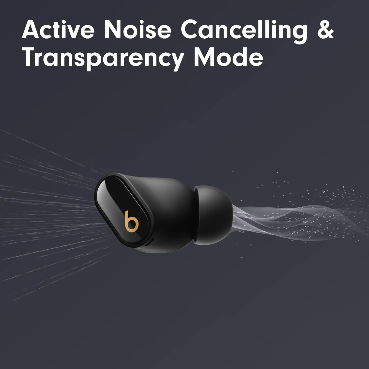 Beats Studio Buds   | True Wireless Noise Cancelling Earbuds, Enhanced Apple & Android Compatibility, Built-in Microphone, Sweat Resistant Bluetooth Headphones, Spatial Audio - Black/Gold