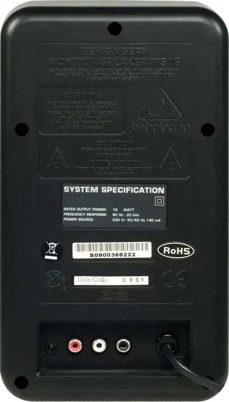 Behringer MS16 Active compact monitors (Pair)