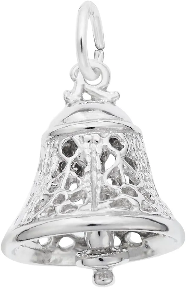 Bell Filigree Charm, Charms for Bracelets and Necklaces