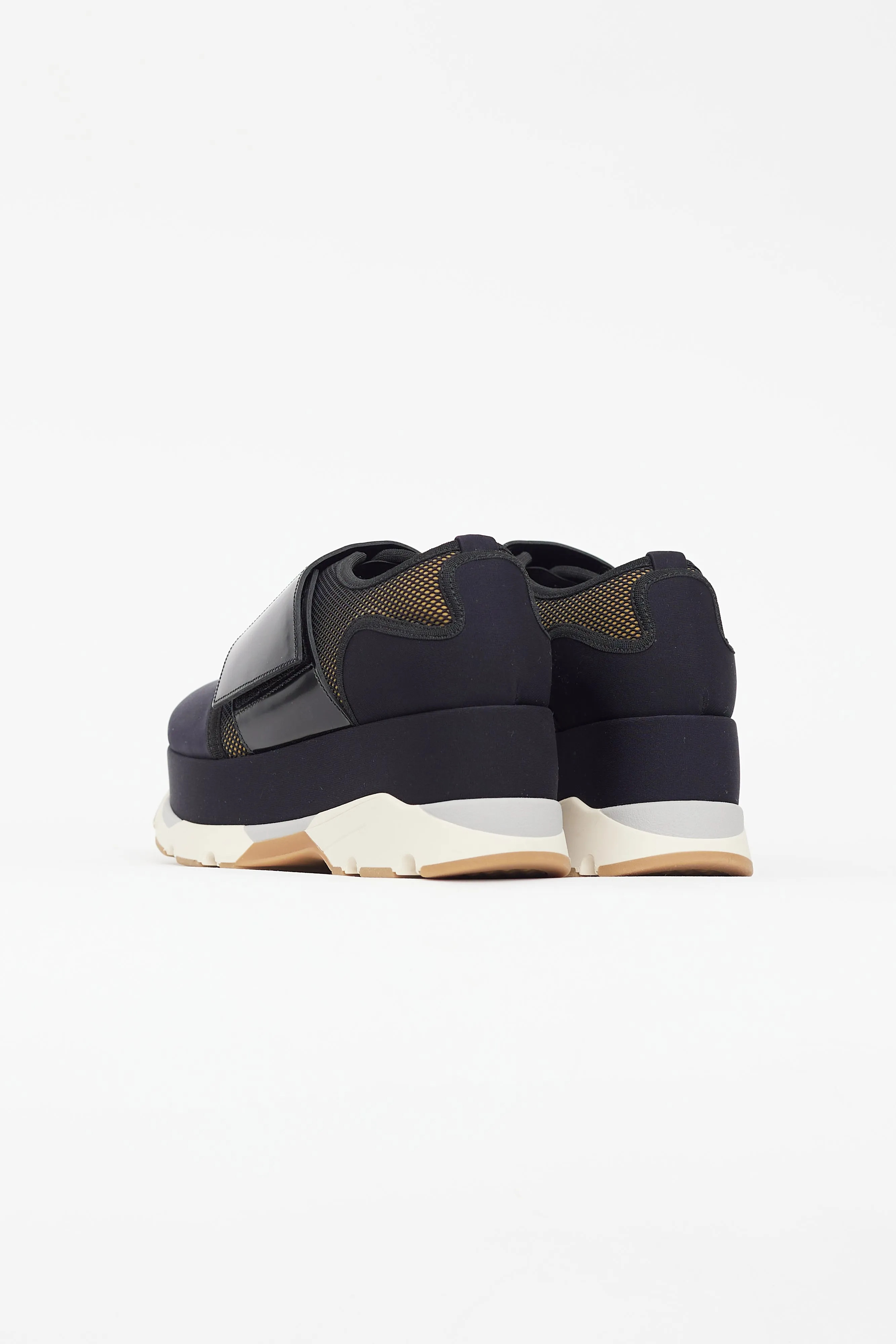 Black & Yellow Neoprene Mary Jane Sneaker