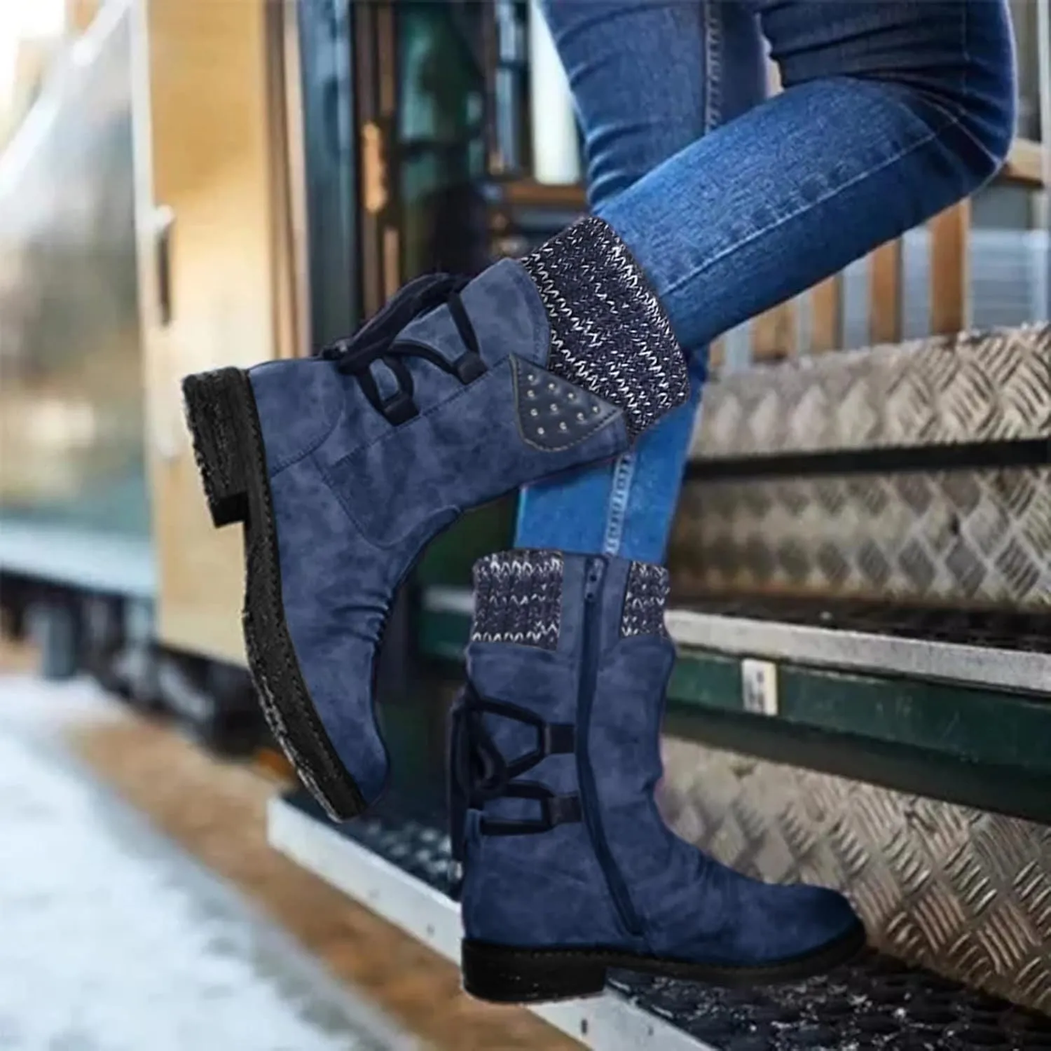 Black Winter Boots for Women Short Womens Winter Ankle Snow Boots Women Winter Booties Size 11 Womens Waterproof Hiking Boots Extra Wide Width Botas De Mujer Para La Nieve Que No Se Resbale