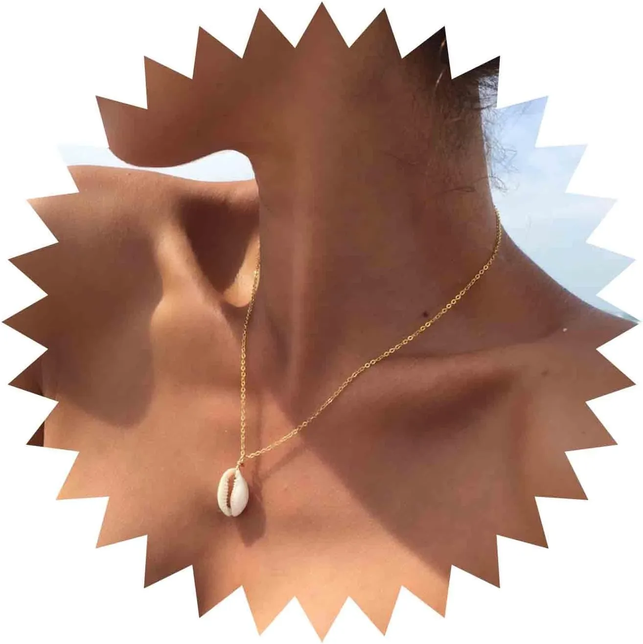 Boho Sea Shell pendant Necklace Gold Shell choker Necklace Vintage Seashell Collar Necklace Cowrie Shell Necklace Jewelry for Women