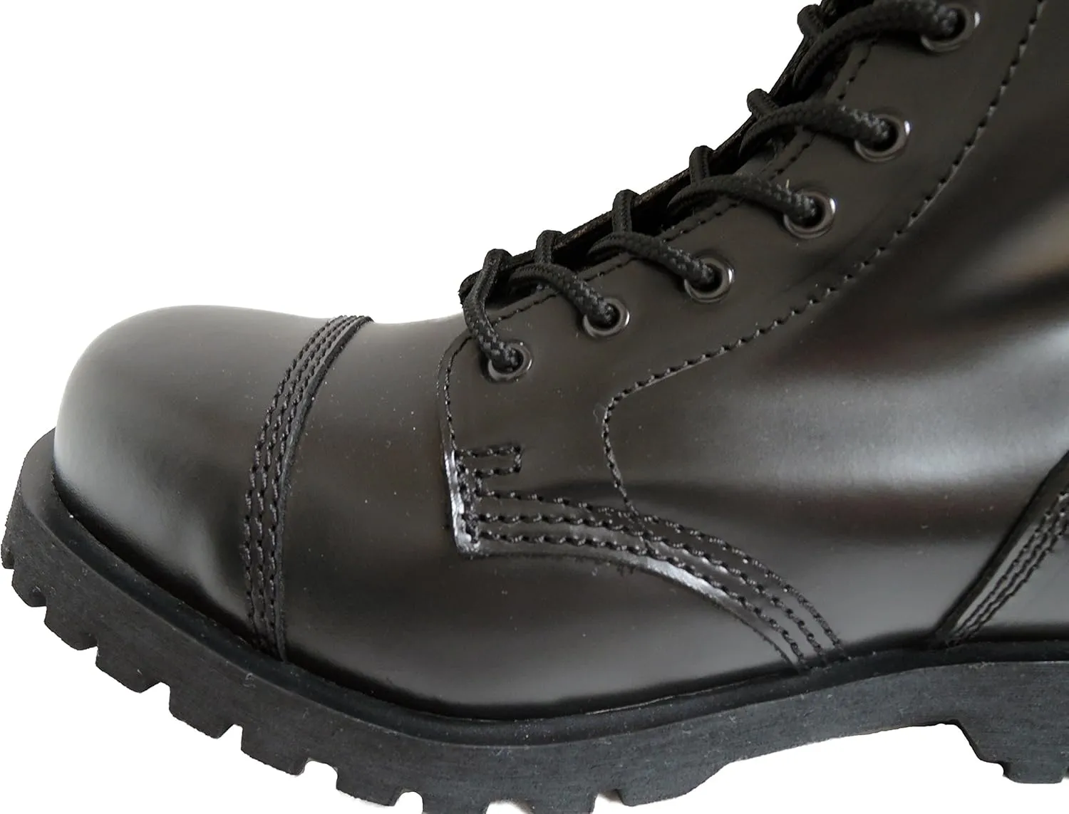 Boots & Braces England Mens 14 Eye Black Steel Toe Rangers