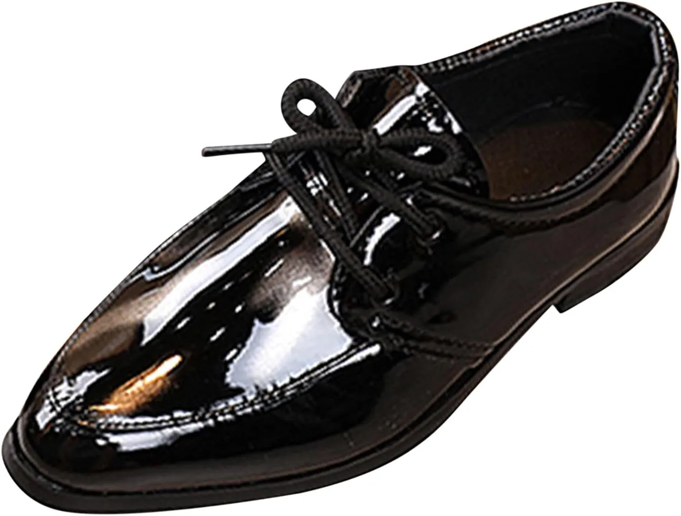 Boy's Classic Oxfor??s Dress Shoes Pointed Toe Paten?? Formal Dress Shoes Lace Up Wedding Toddlers Sandals for Girls