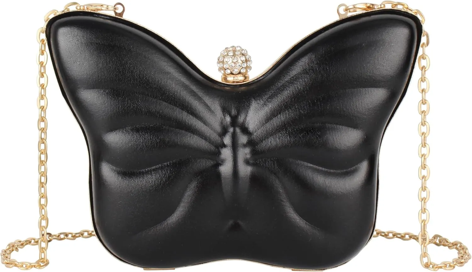 Butterfly Shape Evening Clutch Handbag Purse PVC Wedding Purse Chain Crossbody Shoulder