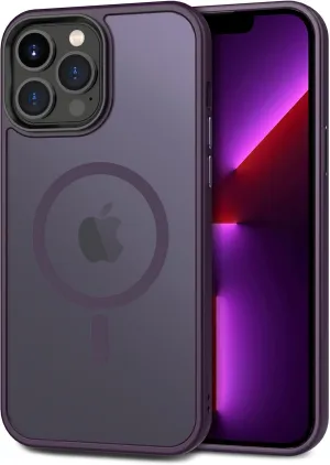 CACOE Magnetic Case for iPhone 13 Pro 6.1 inch-Compatible with MagSafe & Magnetic Car Phone Mount,TPU Thin Phone Cases Cover Protective Shockproof Anti-Fingerprint(Dark Purple)