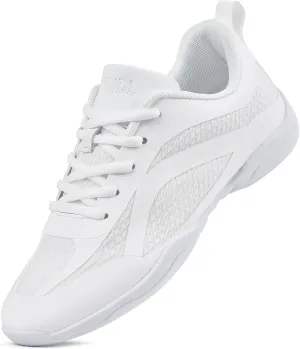 CADIDL Cheer Shoes for Women White Cheerleading Athletic Dance Shoes Girls Flats Tennis Walking Sneakers