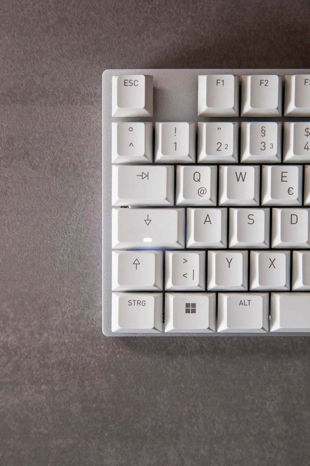 Cherry KC 200 MX Mechanical Office Keyboard with New MX2A switches. Modern Design with Metal Plate Frame (White W/MX2A Brown Switch)