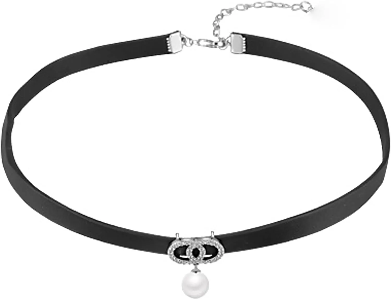 Choker Necklace for Women,Black Choker Necklaces for Woman Pearl Choker Necklace Gift