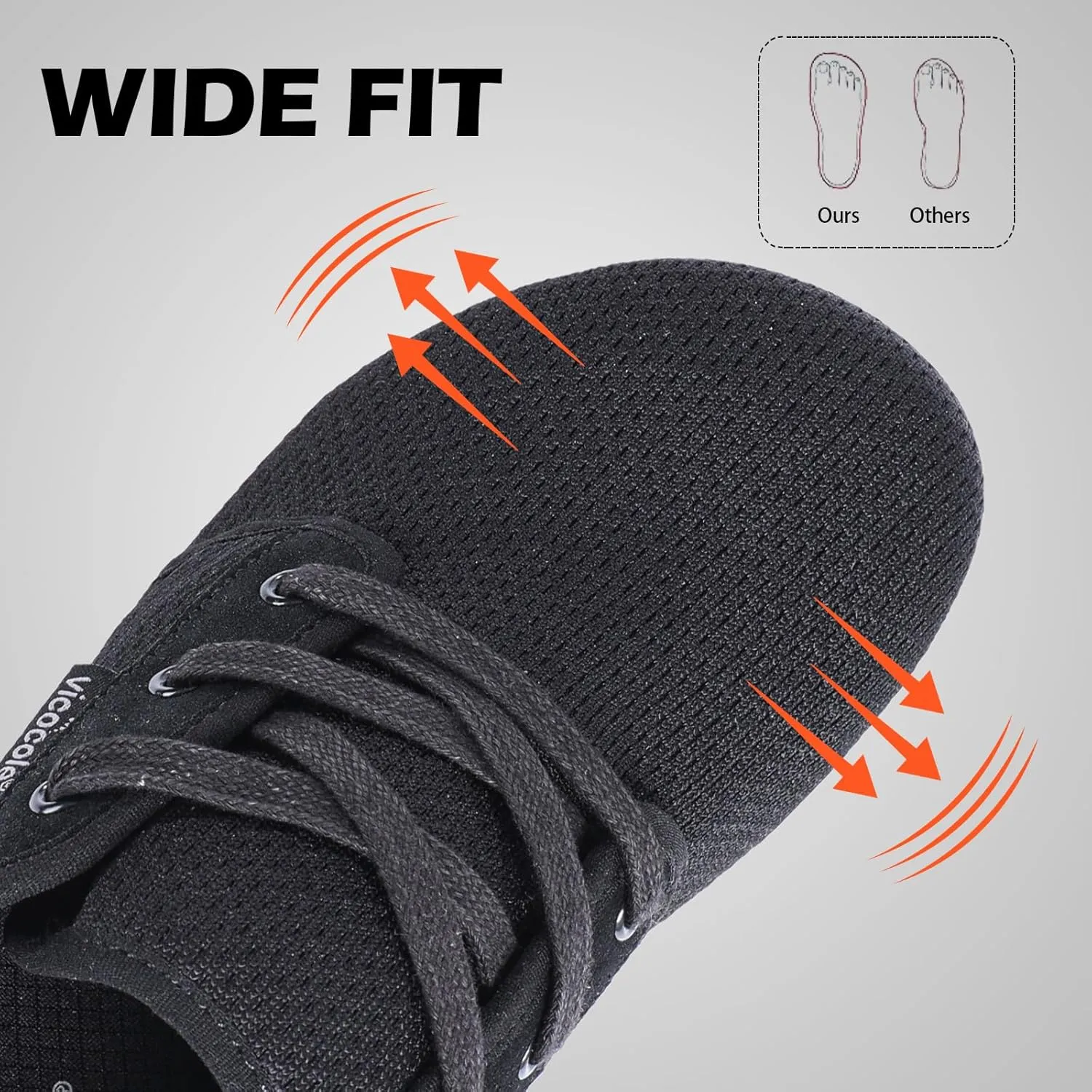 CIOR Vicocole Men's Barefoot Shoes Zero Drop Sneakers Wide Toe Box Minimalist Lightweight Shoes